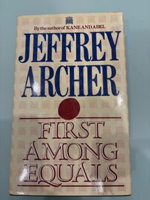 Jeffrey Archer Signed Novel First Among Equals