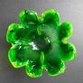 Vintage Incredibly Rare Arte Nuova Pustetto & Zanetti Murano Uranium Glass Ashtray Image 4