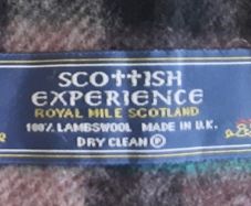 Royal Mile Scotland Scottish Experience lambs wool scarf in very good condition with no issues 29cm x 140cm FREE STANDARD POSTAGE INCLUDED