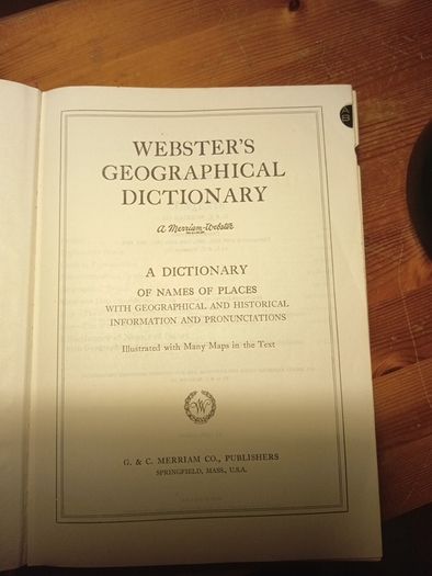 Webster's Geographical Dictionary