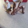 Vintage Capodimonte Italy Doves on Branch with Flowers Porcelain Figure Labels Image 3