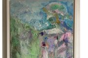 Large Framed Original Art in Abstract Art Landscape by Artist Irish Art Original Art Abstract Art