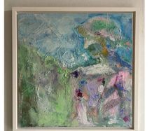 Large Framed Original Art in Abstract Art Landscape by Artist Irish Art Original Art Abstract Art