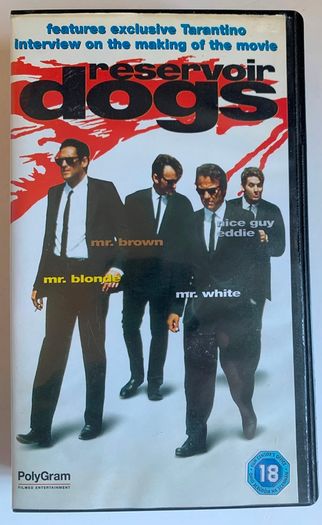 Reservoir Dogs (Quentin Tarantino Film) [1992] Harvey Keitel, Tim Roth, Chris Penn, Steve Buscemi, Lawrence Tierney, Michael Madsen, Quentin Tarantino & Edward Bunker (PAL VHS Cassette Movie)