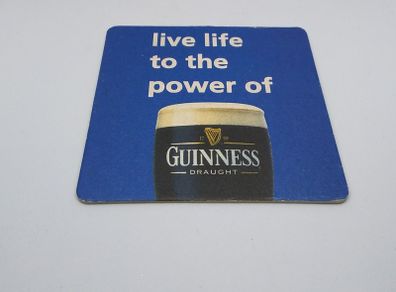 Guinness : Live Life To The Power of Guinness Draught - Beer Mat/Coaster