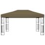 Gazebo with String Lights 3x4 m Taupe Fabric Image 5
