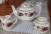 sadler teapot jug and sugarbowl