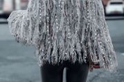 Shein grey v-neck fluffy sweater size L UK14 EU42 Postage included