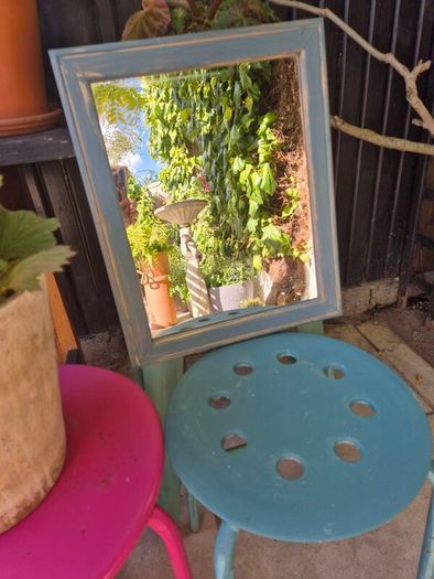 Teal And Gold Mirror