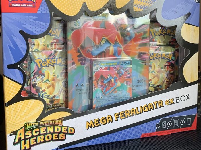 Pokemon Ascended Heros MEGA Feraligatr ex Box