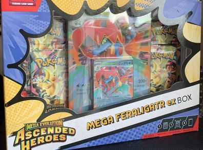 Pokemon Ascended Heros MEGA Feraligatr ex Box