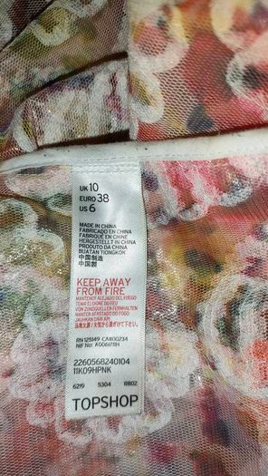 Topshop Womens Multicoloured Floral Rain Coat Size 10 Perfect for festival season
