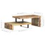 2 Piece Coffee Table Set Solid Reclaimed Wood Image 2