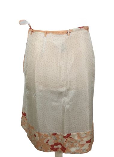 Noa Noa Ladies Silk Peach & Cream Floral Wrap Skirt L 14 includes postage