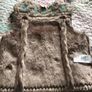 Girls Monsoon furry lined brown floral embroidery gilet body warmer Image 5