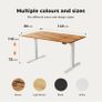 Height-Adjustable Electric Desk, 140x80 cm Sit-Stand Office Desk Image 7