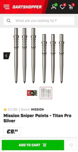 Mission Sniper 28mm Darts Points
