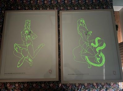 Rare Framed, Glow In the Dark Prints