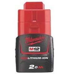 Milwaukee M12B2 M12 12v 2Ah Red Lithium-Ion Battery