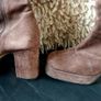 Suede Chocolate brown platform boots Eur39 UK6 Image 3