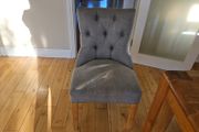 2 upholstered dining chairs - grey
