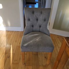 2 upholstered dining chairs - grey
