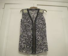 Savida Green/Black Patterned Blouse/Top
