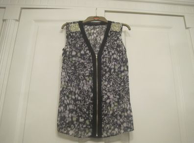 Savida Green/Black Patterned Blouse/Top
