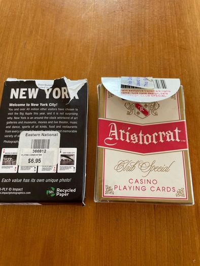 The Flamingo Casino Played & Clipped  & New York Playing Cards