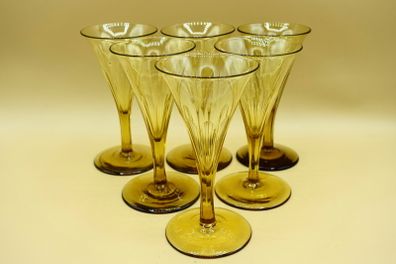 Very rare Regency period Champagne Flutes Glasses (Crystal)