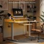 U-Shaped Electric Standing Desk with LED Lights & USB Ports Image 4