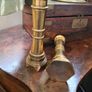 Antique pair of brass candlesticks Image 3