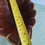 Rare find  Lombok Rattan Terracotta Earthenware 10 x 6.5 Inches Leaf Shaped Bowl Stamped OLA. Image 4