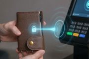 Genuine Leather Pop-Up Card Holder Wallet RFID Blocking Slim Credit Card Case