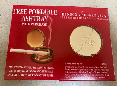 Benson & Hedges Portable Ashtray new