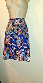 Blue and Pink A-Line Cotton Skirt from iBlues size 8