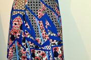 Blue and Pink A-Line Cotton Skirt from iBlues size 8