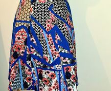 Blue and Pink A-Line Cotton Skirt from iBlues size 8