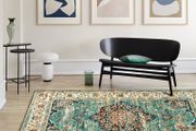 Washable Rugs Small Non Slip Area Rugs for Bedroom Vintage Boho Rug Soft Short Pile Rug Machine Washable Rugs Living Room Indoor Entry Floor Rug Non Shedding Dense 60x110CM Rugs Blue