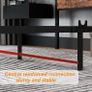 King Size Bed Frame with Storage Wooden Headboard, Metal Bed Frame Image 5