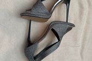 Silver /gunpowder high  heels stilettos