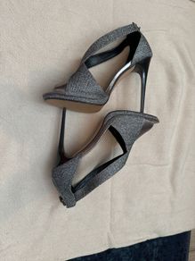 Silver /gunpowder high  heels stilettos