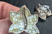 earrings leaf silver