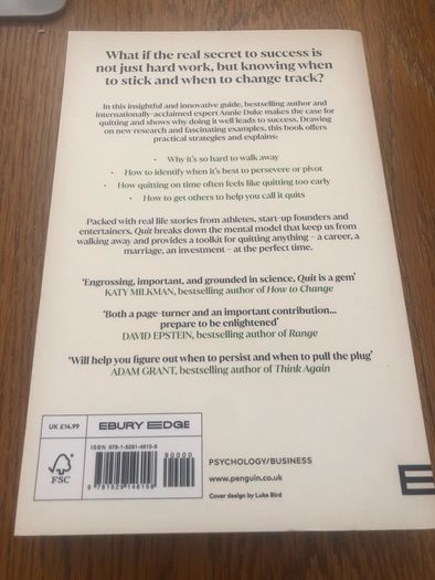 Quit -by Annie Duke -brand new