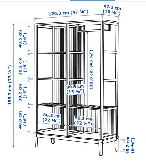 Open wardrobe with sliding door