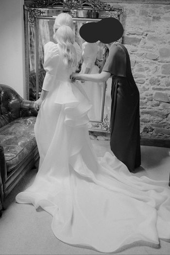 Wedding dress & overskirt