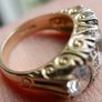 Vintage 9ct Solid Gold 375 Beautiful Trilogy Ring 10,2g Image 8