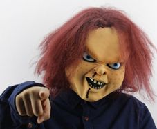 Chucky Childs Play Mask Full Head With Hair Scary Halloween Fancy Cosplay Party