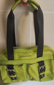 Longchamp Green Leather Women's Shoulder Handbag