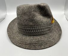 Failsworth Trilby Keswick Hat Vintage Wool Hat with Feather - 100% Wool - 59cm